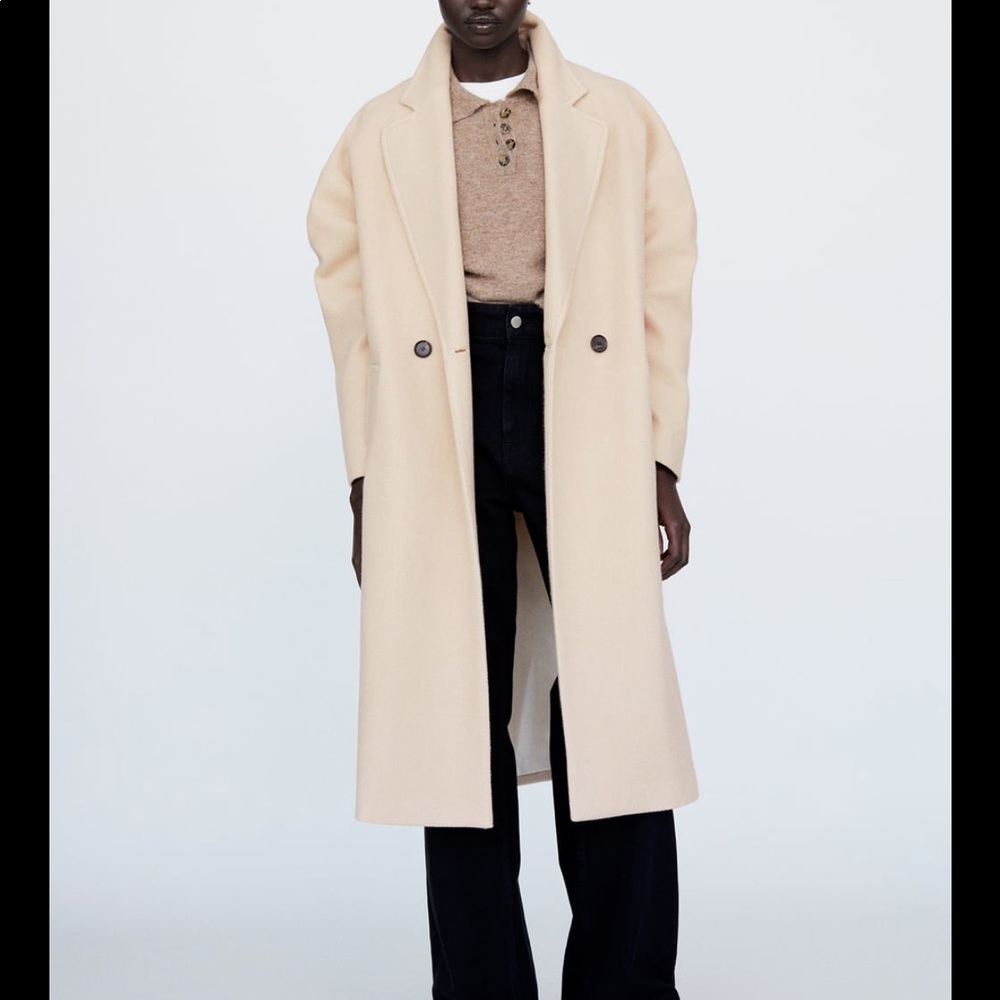 Zara beige cotton coat